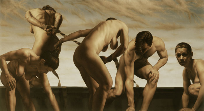 maintaining equality - oil on linen - 36 x 66 inch