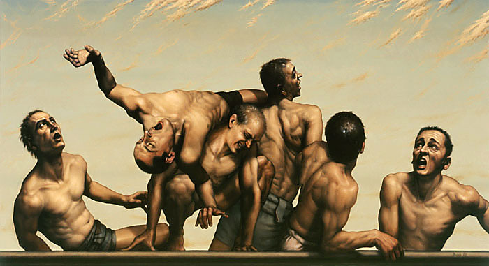 weight of the second half – oil on linen 36 x 66 inch