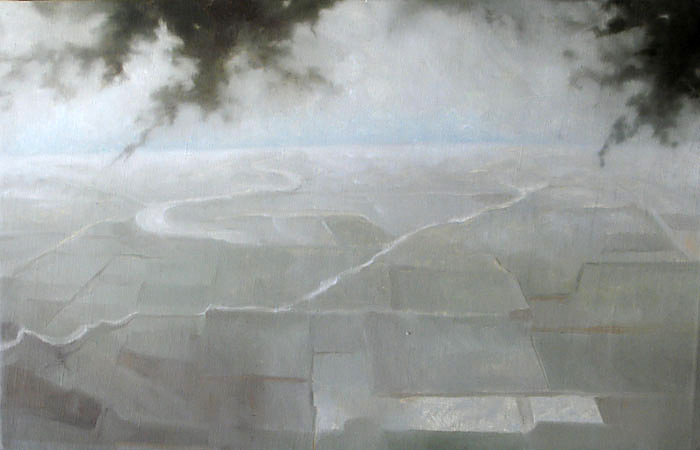 horizon, oil painting